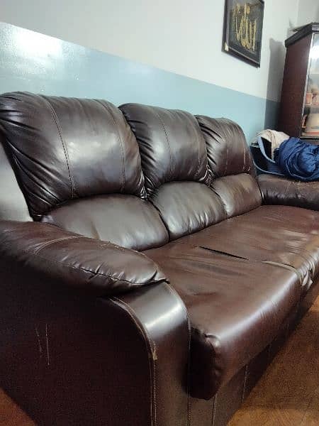 7 seater leather Jumbo size sofa 3