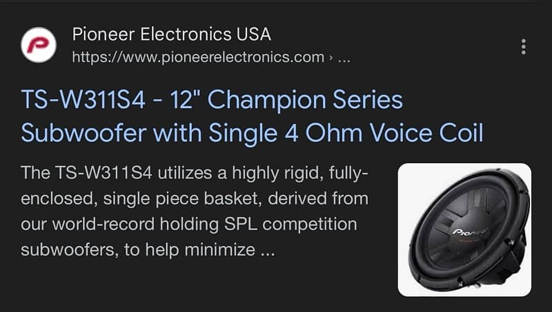 Pioneer S4 311 dual coil lassani box paiti Mononlock Amplifier 3