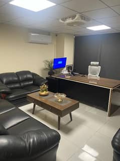 Office chairs, table, Computers, Ac and Sofas