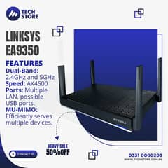Linksys/ Wifi 6/ EA9350/ AX4500 MU-MIMO/ Dual-Band/ WiFi 6 Router Used