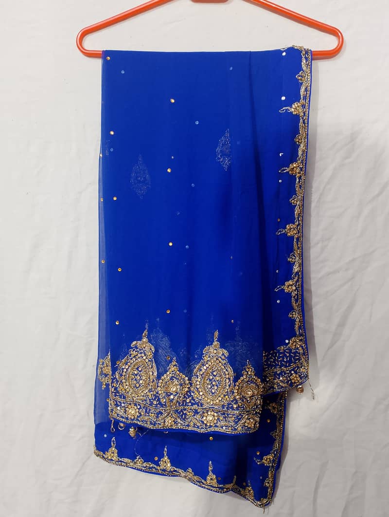 Bridal Walima Dress | Walima Mxi | Royal Blue Reception Dress 3