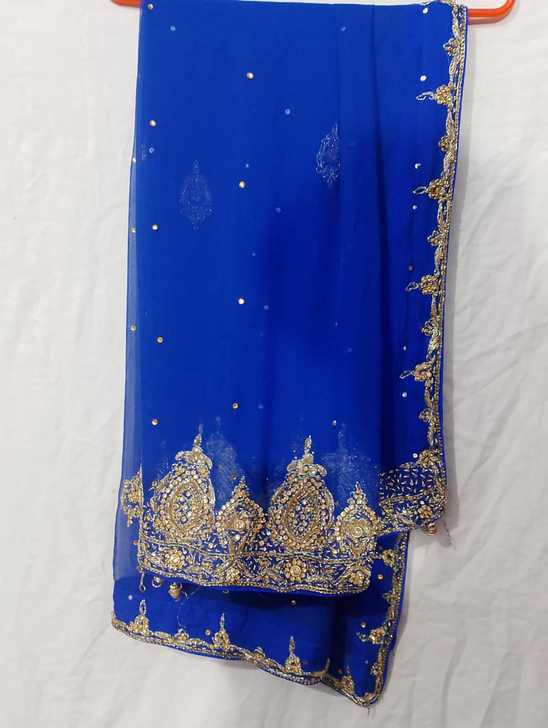 Bridal Walima Dress | Walima Mxi | Royal Blue Reception Dress 4