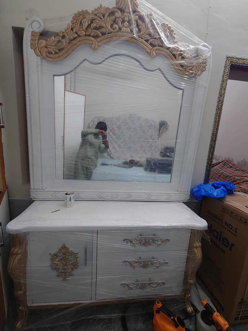 King size bed, dressing table, side tables, sofa set, centre table 3