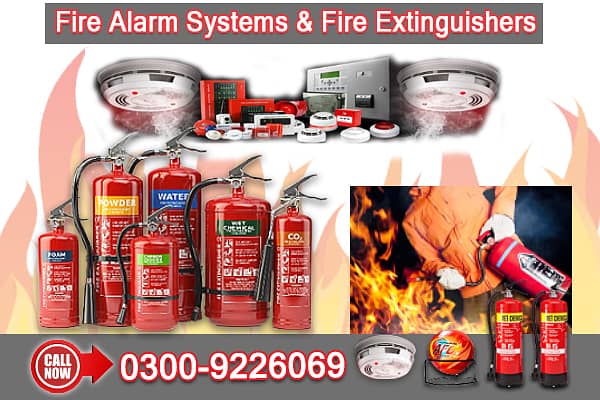 Fire Extinguisher & Fire Alarm Safety System In Bin Qasim Town 0