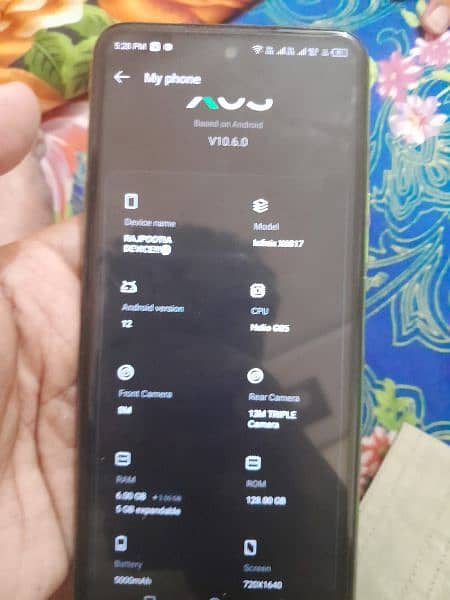 infinix hot 12 for sale 10/10 condition green color 6/128 with box 7
