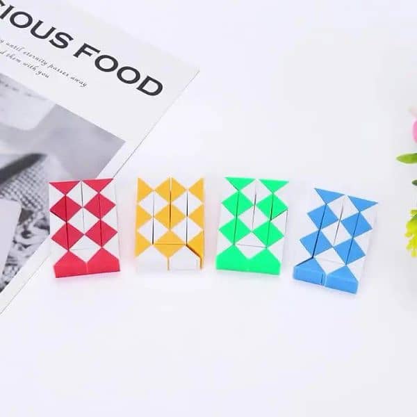 2 Pcs Set Hot Selling Colorful Magic Cube Magic Ruler 3