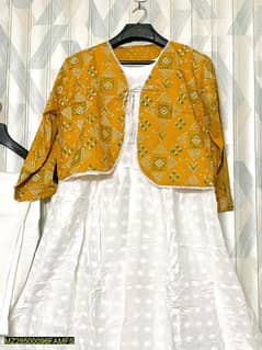 2 pcs lawn frock with jacket 0