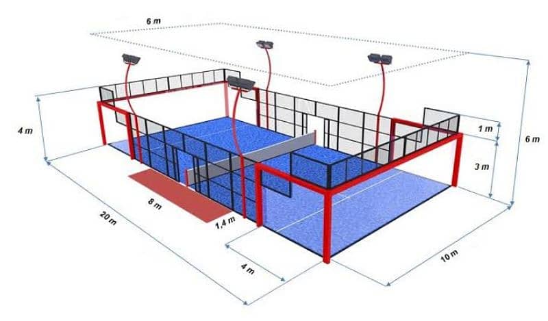 padel Court tennis court Bedminton court squash court sports 1