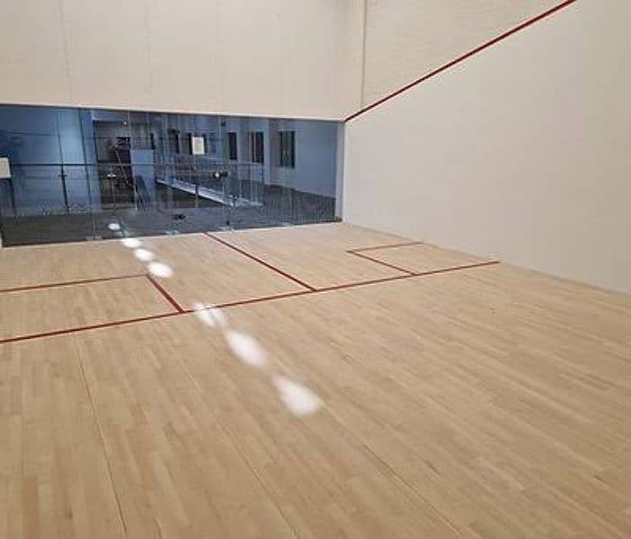 squash court padel Court badminton court artificial grass maple wooden 1