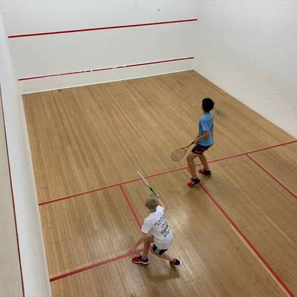 squash court padel Court badminton court artificial grass maple wooden 2