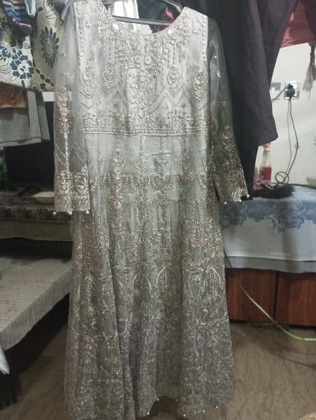 ladies net embroidered maxi 5