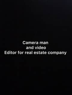 job for a cameraman and a video editor