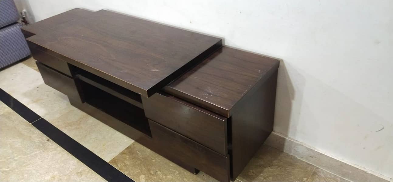 Imported Wooden TV Console with 4 Drawers - High Quality Pure Wood! 1