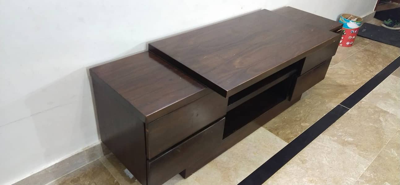 Imported Wooden TV Console with 4 Drawers - High Quality Pure Wood! 3