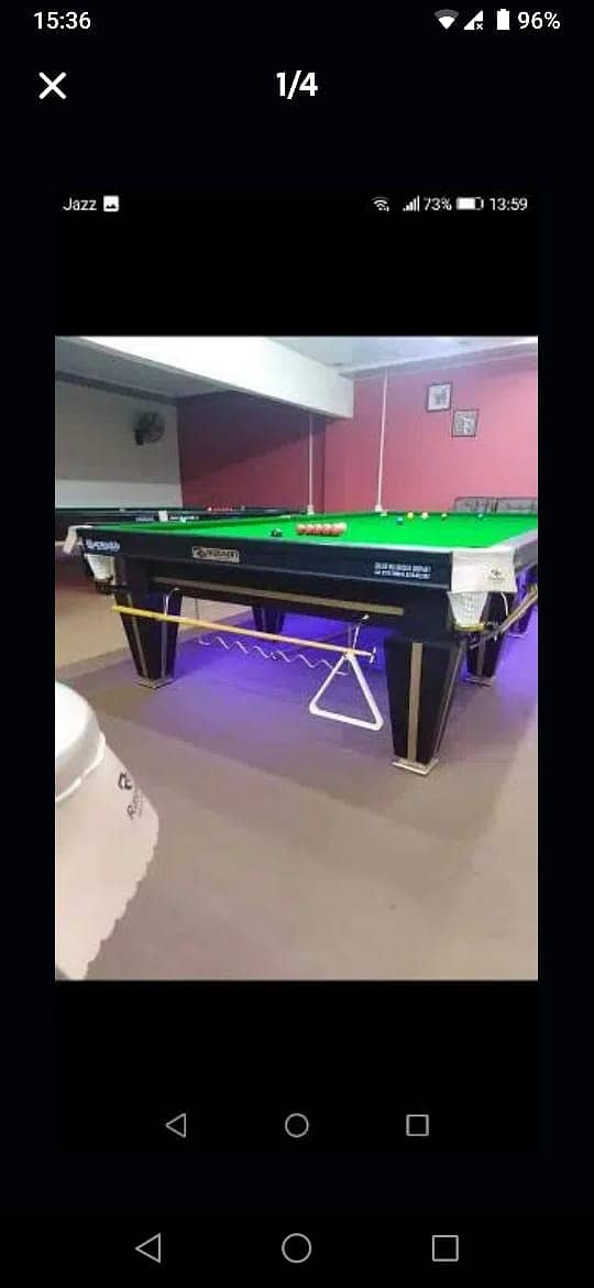 Snooker Table / Pool Table / golden snooker table 5