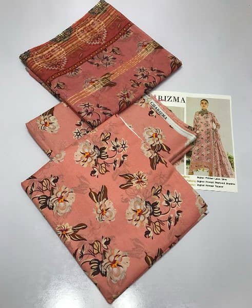 3pc ladies dress/ lawn collection/ New style/ ladies wear 5