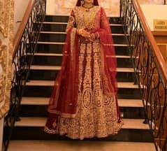 new bridal lehnga for sale wore only once for two hours 0