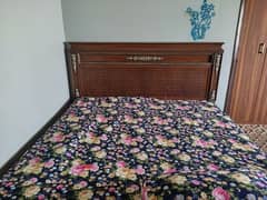 wooden king size bed without mattress 0