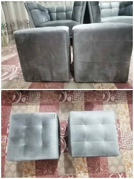 Sofa Set "7 Seater +2 Ottoman 2