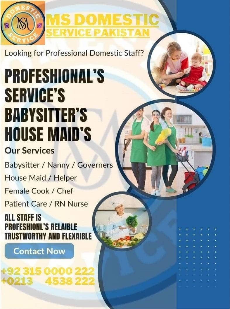 House Maids Available, Helpers, Cook, Couple, Patient Care Available 1