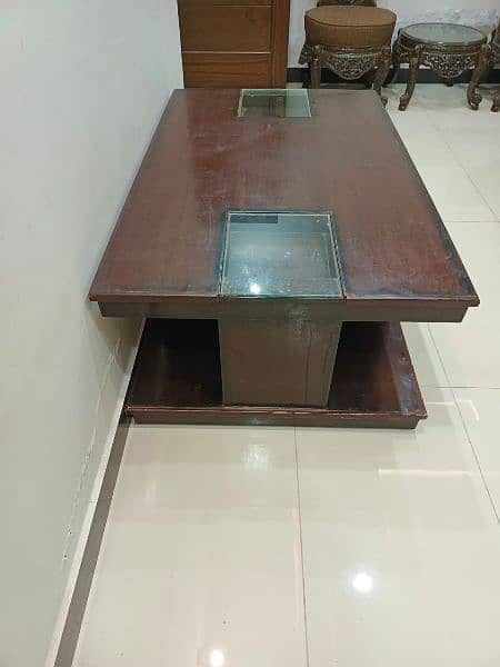 center table with 4 drawers 0