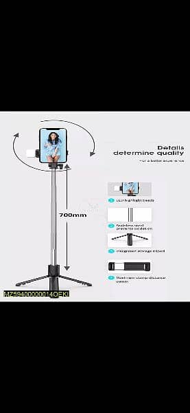 *Product Name*: Selfie Stick With LED Light Mini Tripod Stand 3