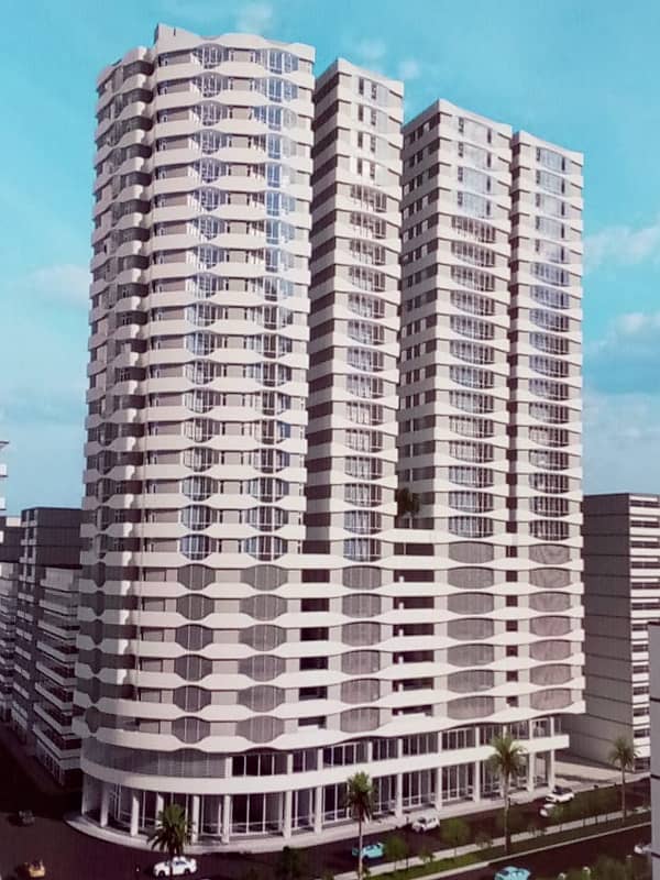GW Tower Ultra Modern Elevation Brand New 4 Bedroom Apartment Available For Sale At Clifton Block 1 0
