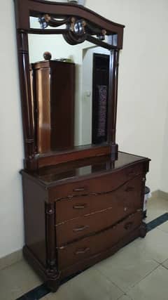 3Door Sheesham wood wardrobe and dresser for sale