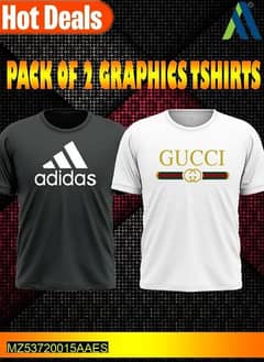 man's branded T-shirt pack of 2 0