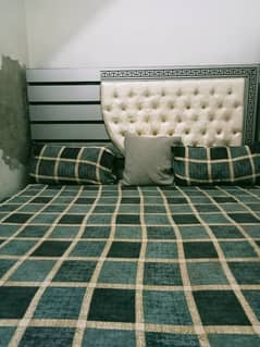 Bed with 2 side Tables and mattress Dressing showcase