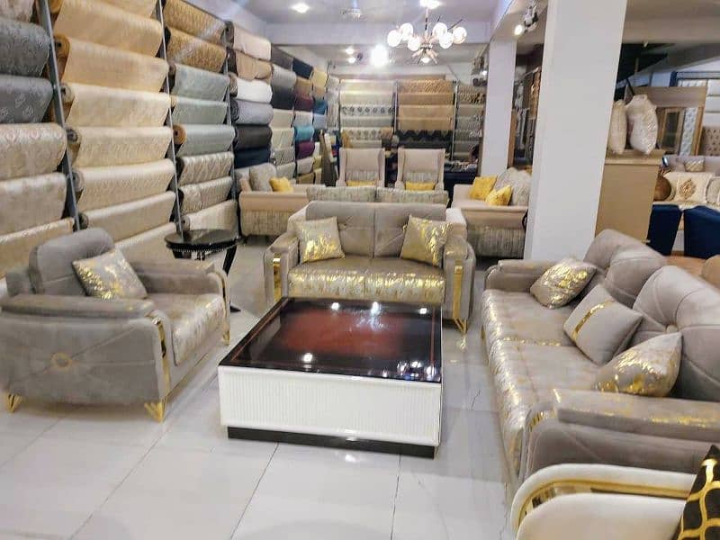 New Brass crown sofa set at factory price 1