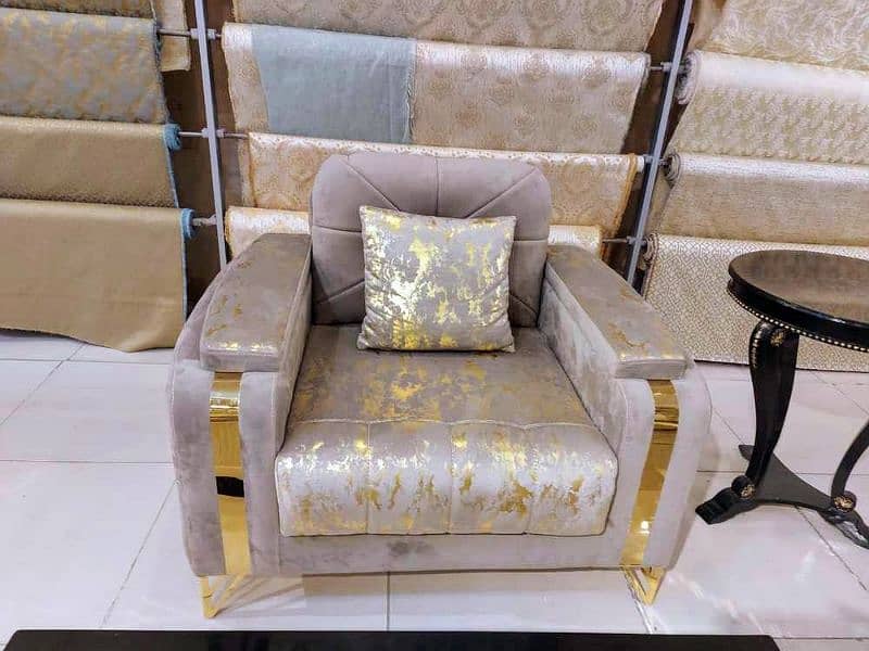 New Brass crown sofa set at factory price 7