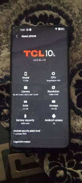 TCL 10 L  6/128 Non PTA 7
