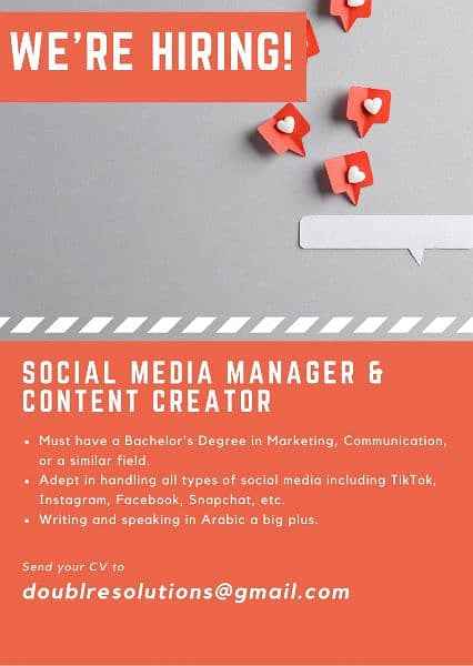 Hiring Social Media Manager, Graphic Designer, Ads Specialist 0