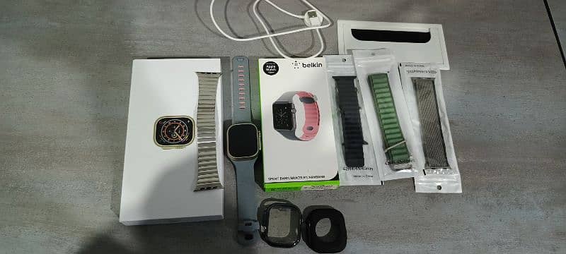 Tech hunk Smart Watch Ultra Max 8 with 6 Bands 10