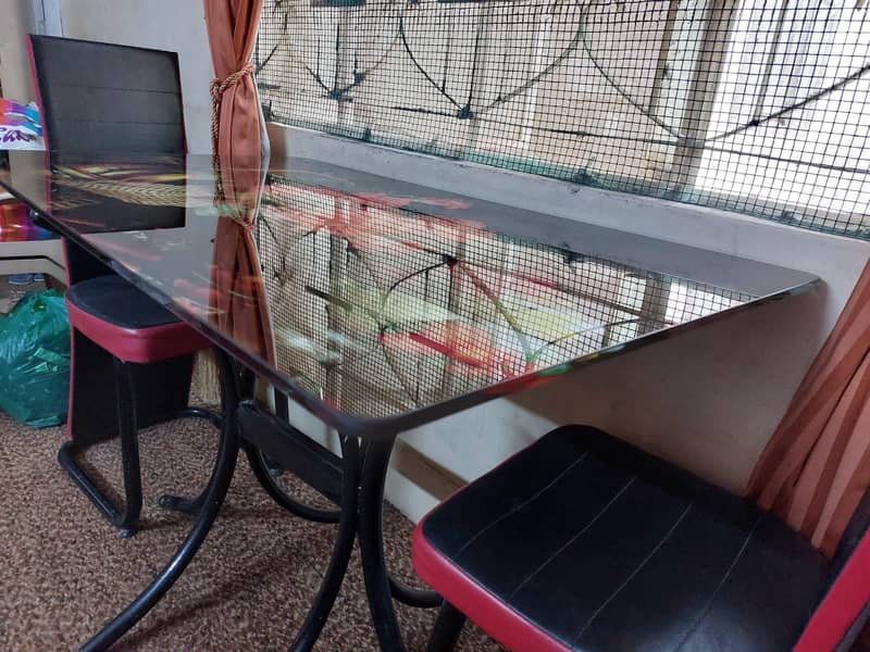 Glass Dining Table with 6 chairs 1
