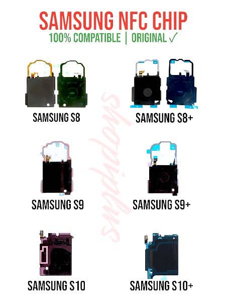 Samsung NFC chip Charging Storage S8,S8+,S9,S9+,S10,S10+ 0