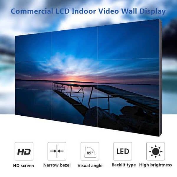 Dahua Video Wall IPS LCD Panel 55 inch 3.5mm narrow bezel to bezel New 2