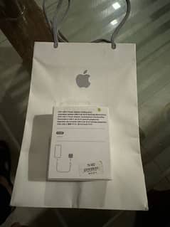 apple 20w charger from apple store with apple bag boxpack