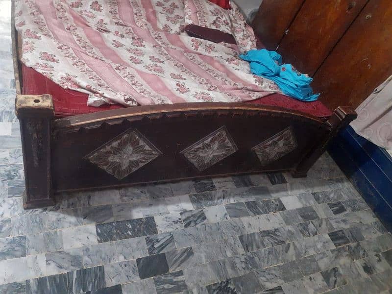 Bed with spring mattress in cheap price 1