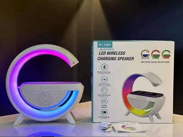 G Shaped Rgb Light Table Lamp With Wireless Charger 4