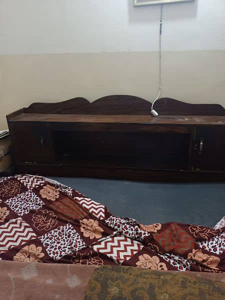 wooden storage Bed with mattress, good condition 0333_4225799 8