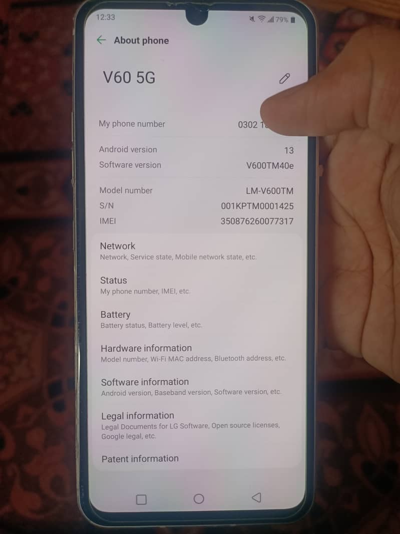 LG V60 THINQ 5G Whats/App at 03043126626 3