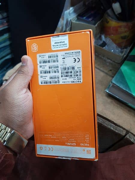 tecno spark4 with box new condition duel sim 10