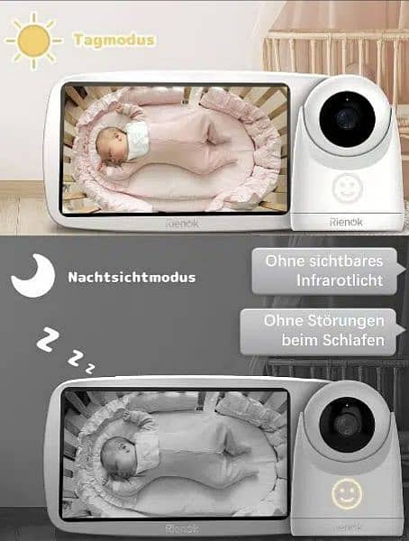 RIENOK Baby Monitor Camera with Intercom 5