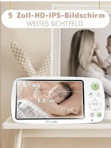 RIENOK Baby Monitor Camera with Intercom 10