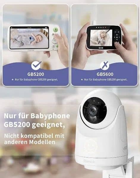 RIENOK Baby Monitor Camera with Intercom 15