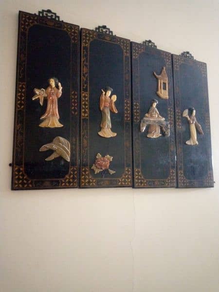 unique antique Japanese 4 piece wall hangings What's app 03071138819 2