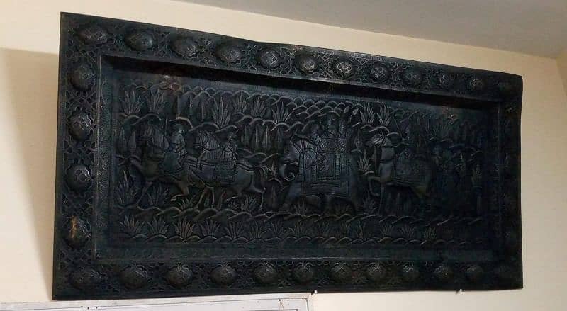 antique Mughal art copper 24"x 48"
Wall Hanging What's app 03071138819 1