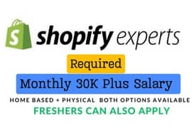 shopify experts needed, good salary package, flexible hours of working